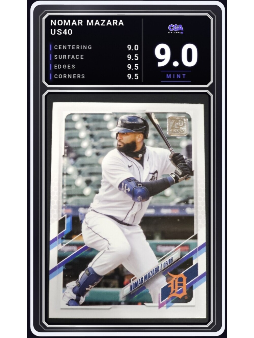 2021 Topps Update #US40 Nomar Mazara Detroit Tigers MLB - CGA 9.0 Digital Grade
